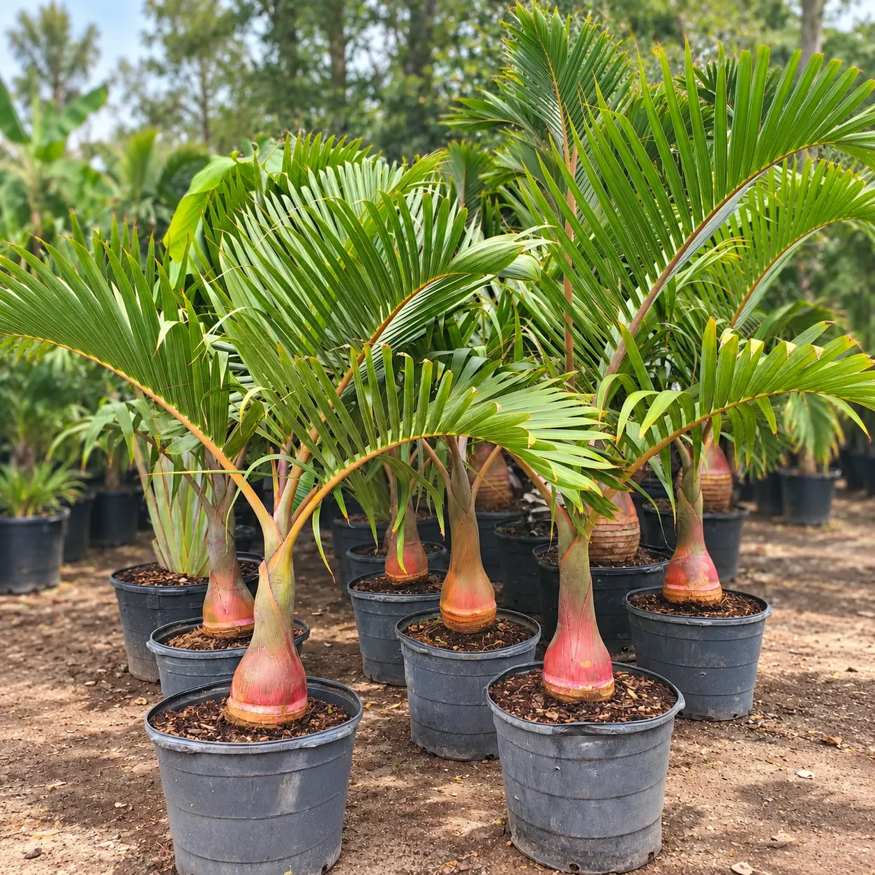 Bottle Palm in a Lahore Nursery Bottle Palm in Lahore