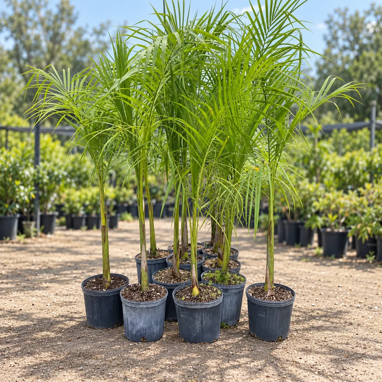 Premium palms and trees at Lahore Plant Co. nursery